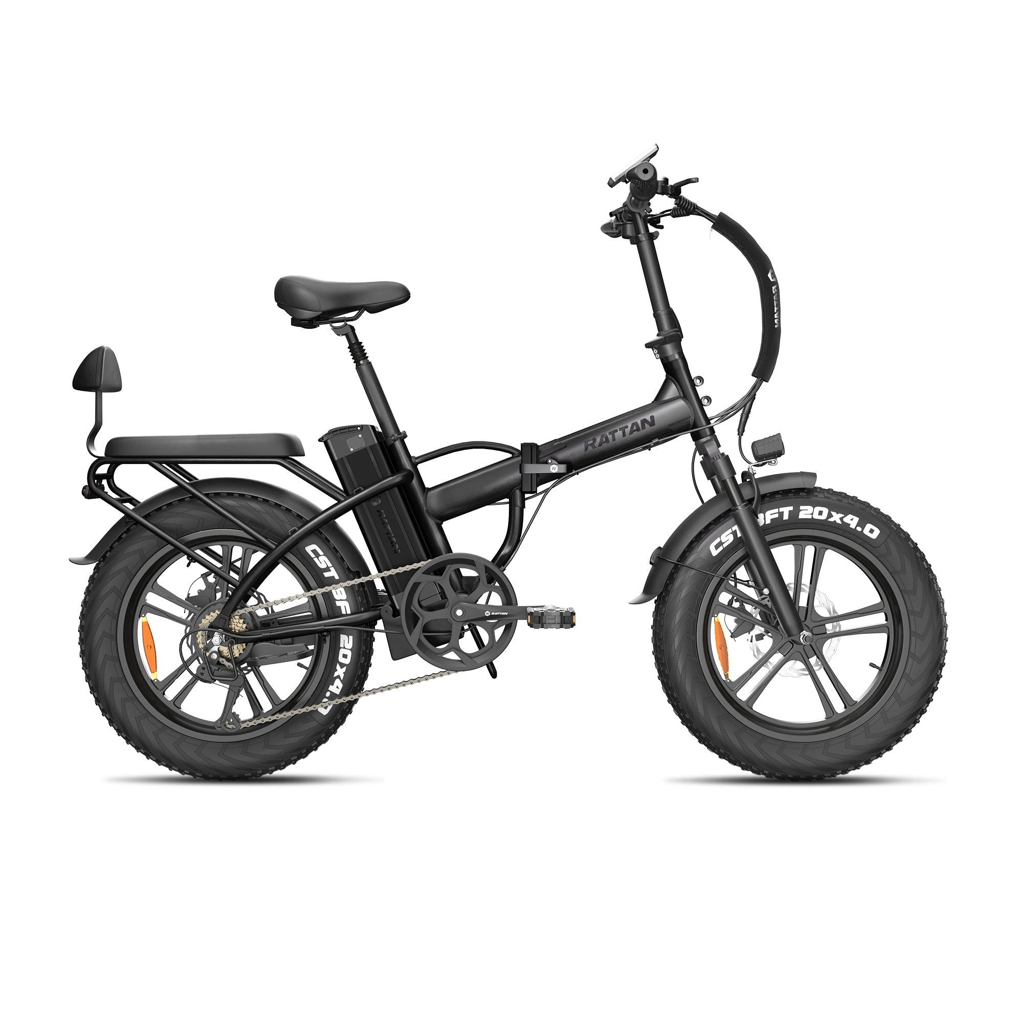 Funcid 20 4.0 Fat Tire Electric Bike 500W Folding Electric Mountain  Bicycle Adults E-Bike 48V Removable Li-Ion Battery, Shimano 7 Speed  Electric